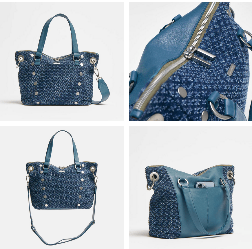 Paris Blues Ladies Handbag Womens Purse Pocket Satchel Black & Blue  Shoulder Tot | eBay