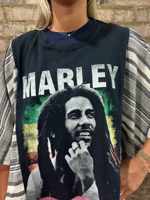 SHANNON PASSERO - Banded Top - BOB MARLEY IN BLACK