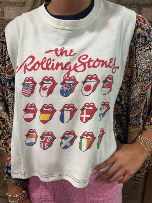 SHANNON PASSERO - Banded Top - ROLLING STONES IN WHITE