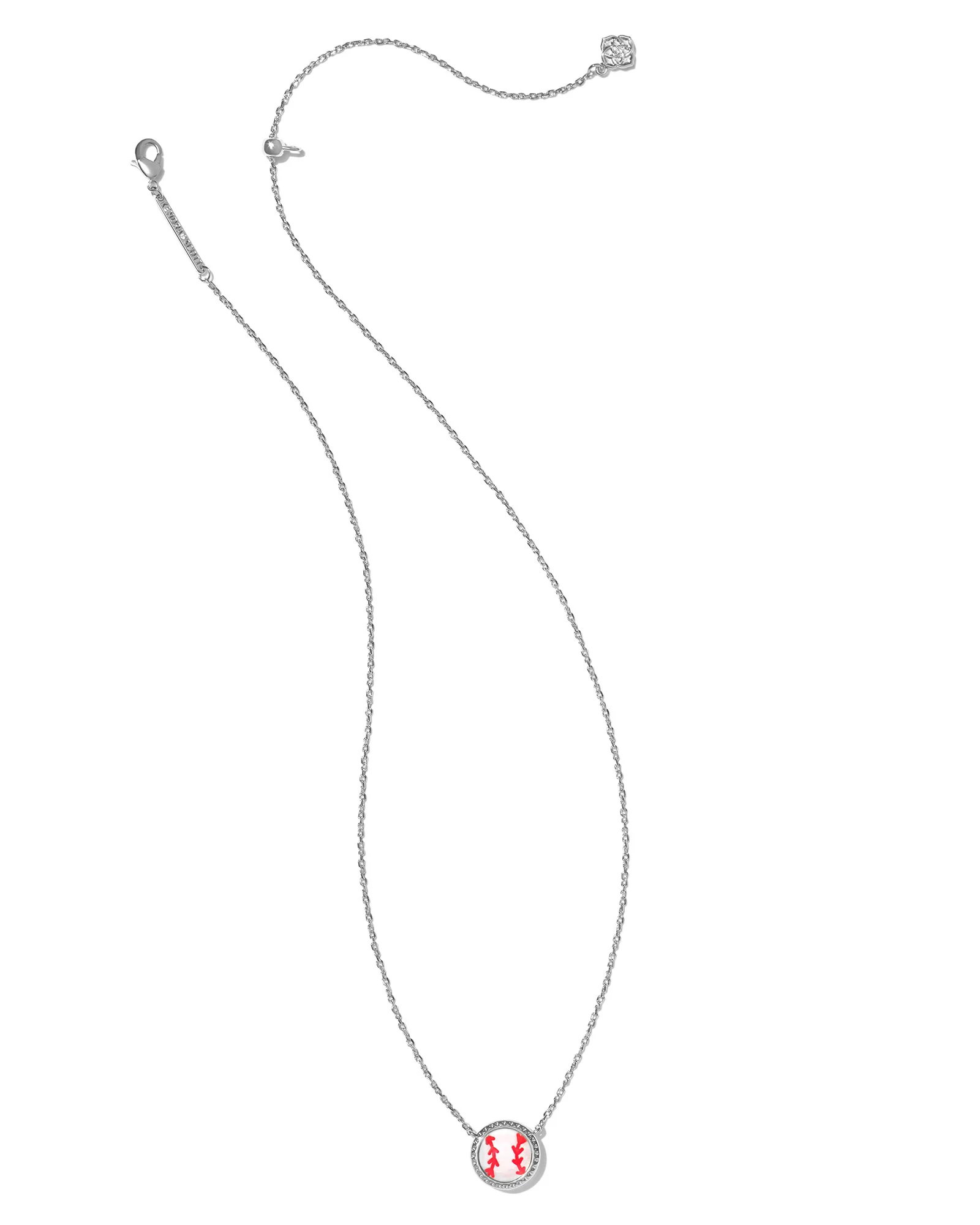 Alternative view of KENDRA SCOTT BASEBALL SHORT PENDANT NECKLACE SILVER IVORY MOTHER-OF-PEARL