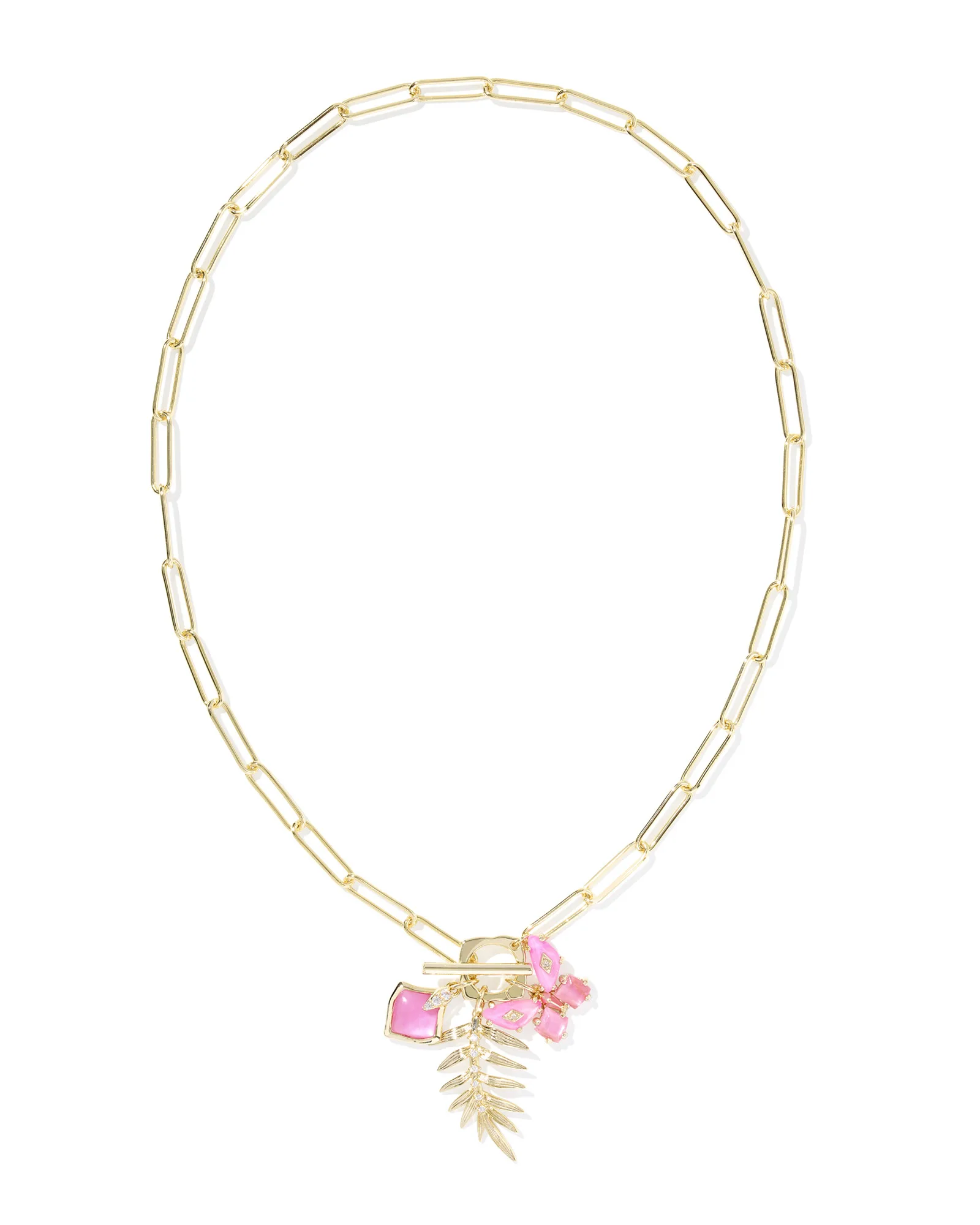 Alternative view of KENDRA SCOTT BIANCA BUTTERFLY GOLD CHARM NECKLACE- PINK