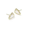 KENDRA SCOTT CHEER STUD EARRINGS GOLD