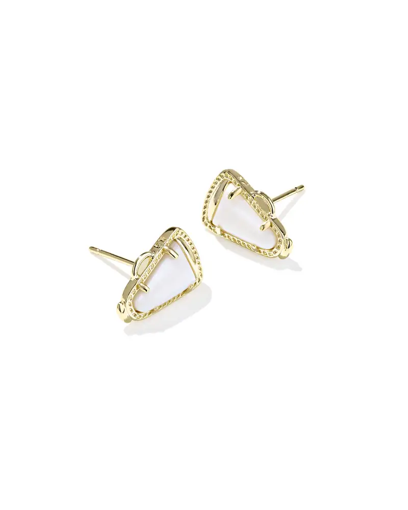 KENDRA SCOTT CHEER STUD EARRINGS GOLD
