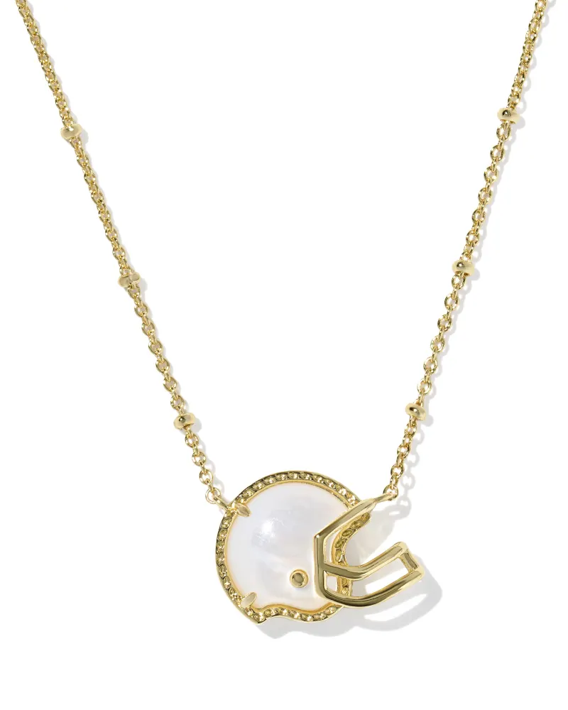 KENDRA SCOTT HELMET SHORT PENDANT NECKLACE GOLD