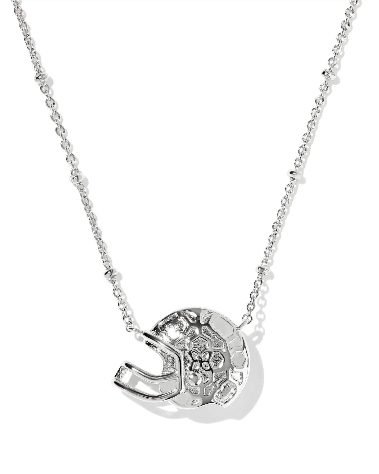Alternative view of KENDRA SCOTT HELMET SHORT PENDANT NECKLACE SILVER