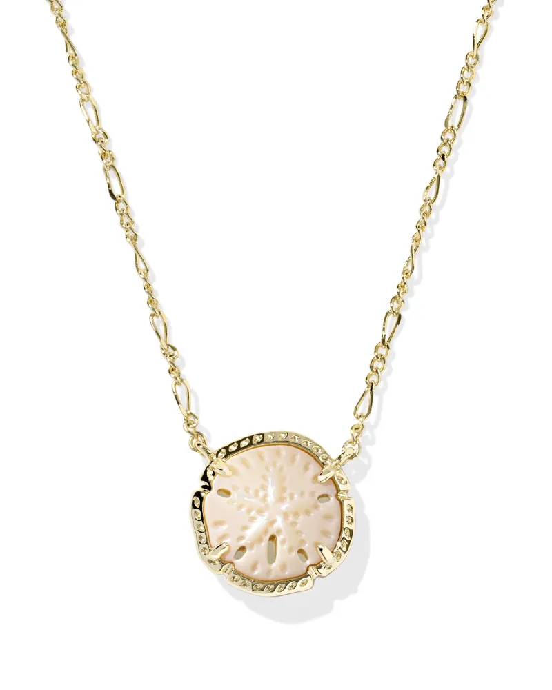 KENDRA SCOTT REVERSIBLE GOLD SAND DOLLAR PENDANT NECKLACE