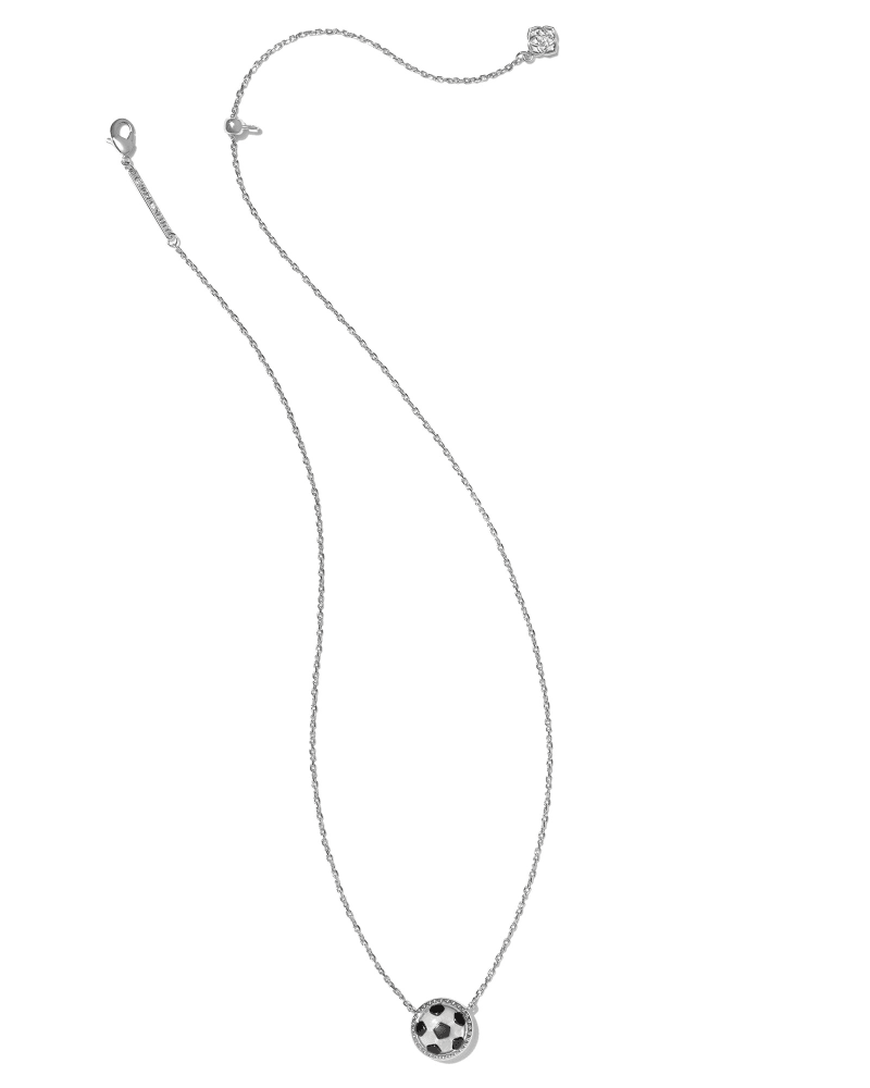 Alternative view of KENDRA SCOTT SOCCER SHORT PENDANT NECKLACE SILVER IVORY MOTHER-OF-PEARL