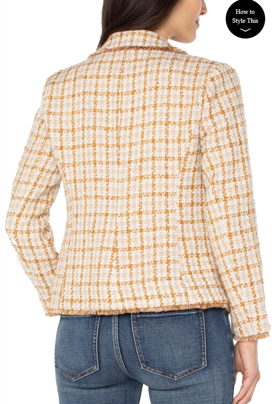 Alternative view of LIVERPOOL BLAZER WITH FRAY EDGES