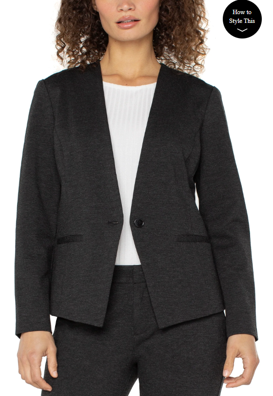 LIVERPOOL COLLARLESS FITTED BLAZER