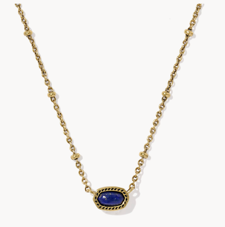 KENDRA SCOTT MINI ELISA VINTAGE GOLD SATELLITE SHORT PENDANT NECKLACE