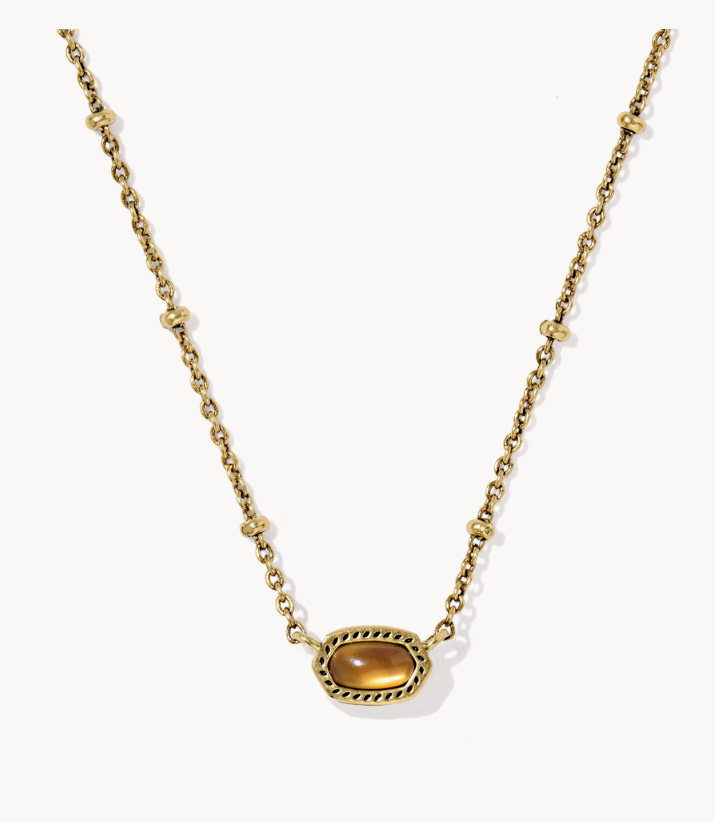 KENDRA SCOTT MINI ELISA VINTAGE GOLD SATELLITE SHORT PENDANT NECKLACE