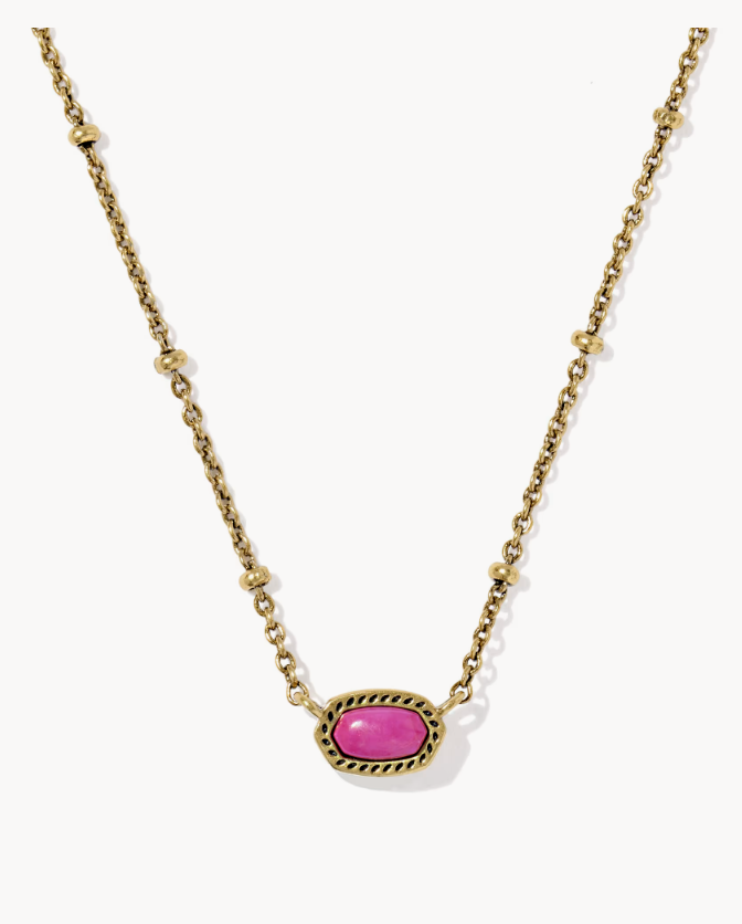 KENDRA SCOTT MINI ELISA VINTAGE GOLD SATELLITE SHORT PENDANT NECKLACE