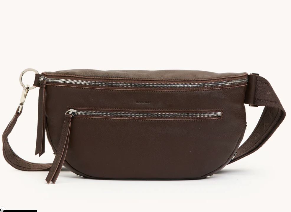 HAMMITT CHARLES CROSSBODY ESPRESSO PEBBLE SILVER