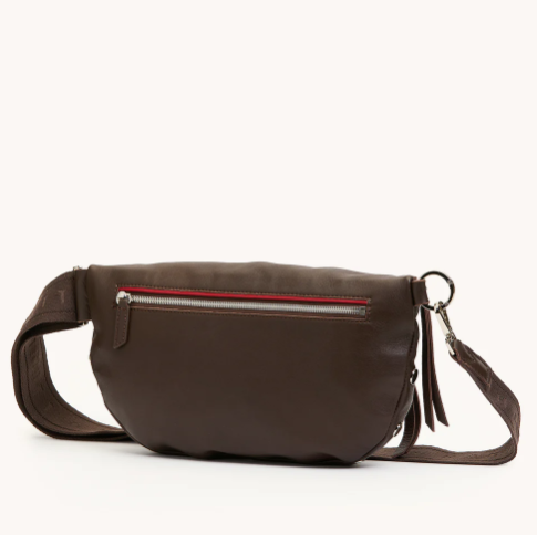 Alternative view of HAMMITT CHARLES CROSSBODY ESPRESSO PEBBLE SILVER