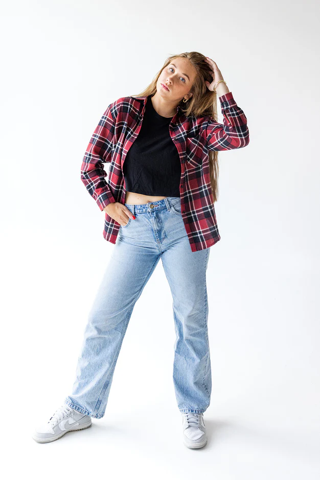 Alternative view of GAMEDAY SOCIAL - DUNN DREAM OVERSIZED PLAID