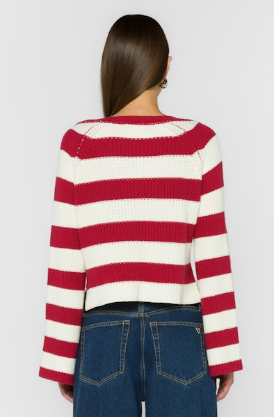 Alternative view of VELVET HEART - SAPPHIRE EARTHY RED WHITE STRIPE