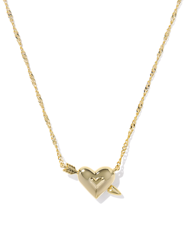 Alternative view of KENDRA SCOTT - ARI HEART ARROW SHORT PENDANT NECKLACE GOLD