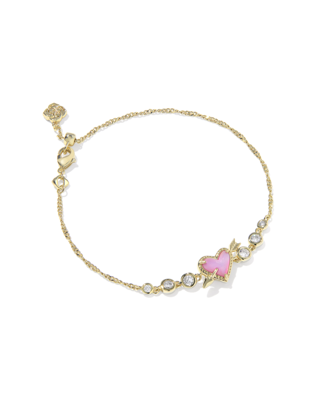 KENDRA SCOTT - ARI HEART ARROW TENNIS BRACELET GOLD