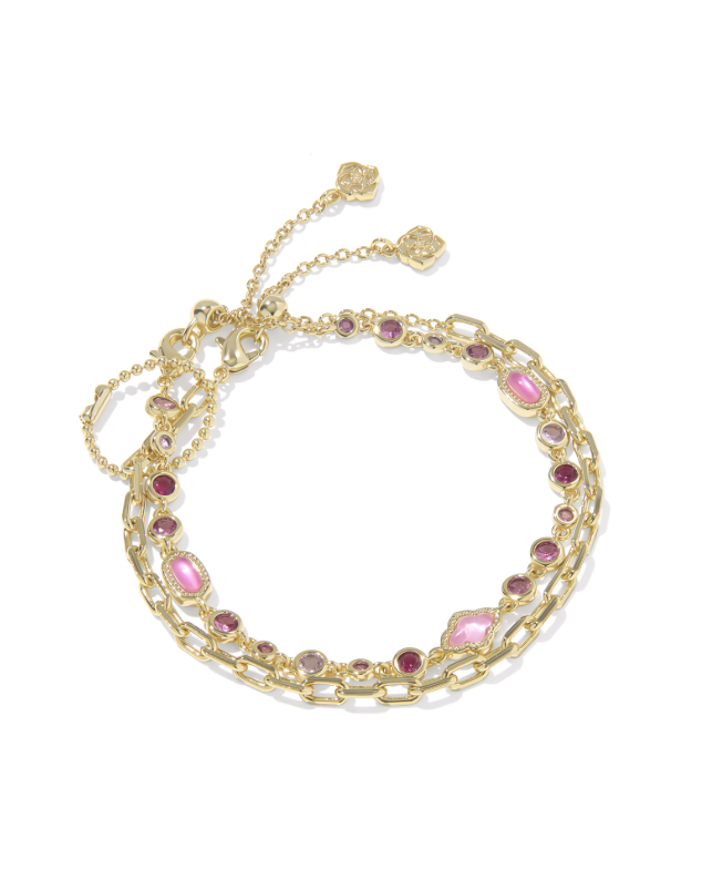 KENDRA SCOTT - MINI ELISA ABBIE SET OF 2 DELICATE CHAIN BRACELETS GOLD