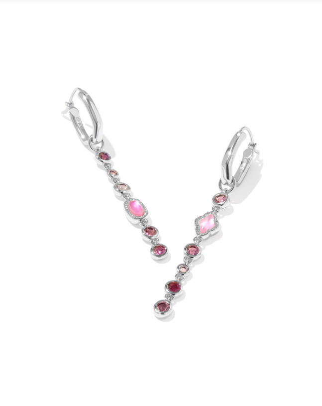 KENDRA SCOTT - MINI ELISA ABBIE HUGGIE EARRINGS SILVER