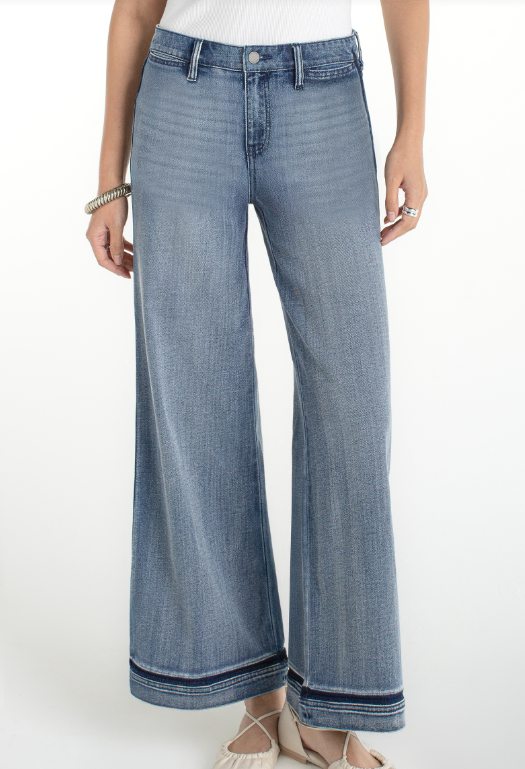 LIVERPOOL - SUPER STRIDE WIDE LEG WITH SHADOW CUFF