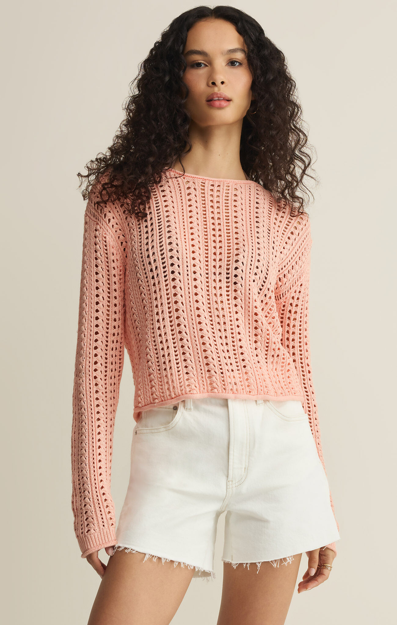 Z SUPPLY - UPLAND CROCHET SWEATER - BELLINI