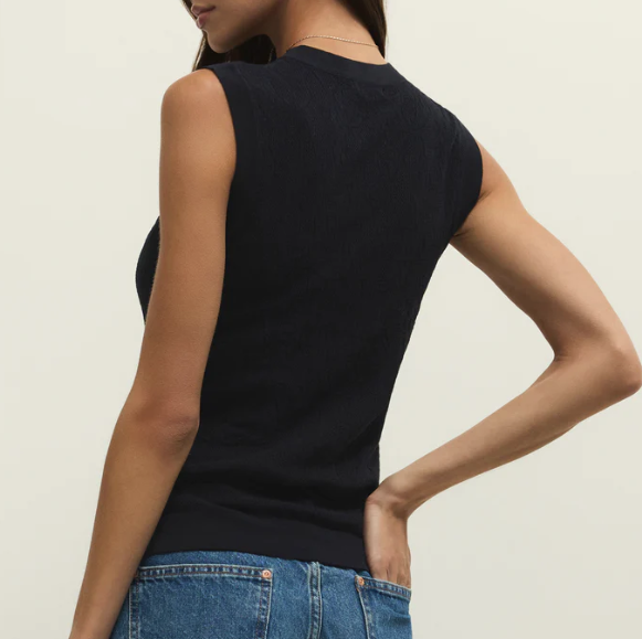 Alternative view of Z SUPPLY TIBI MESH TANK BLACK