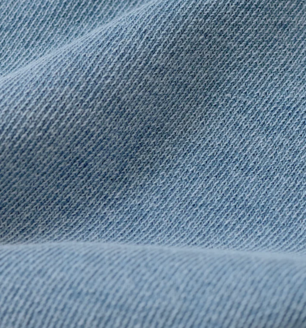 Z SUPPLY CURRAN KNIT DENIM SWEATSHIRT OCEAN AIR INDIGO - Image 3