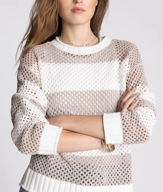 THREAD SUPPLY FLORIANA SWEATER CREAM TAUPE