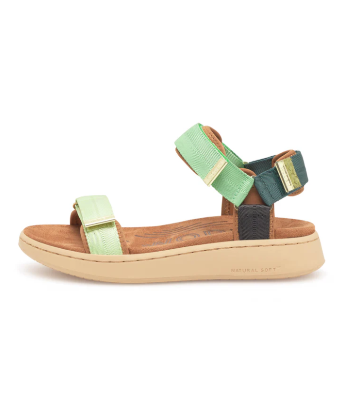 WODEN - LINE SANDAL - GREEN APPLE MULTI