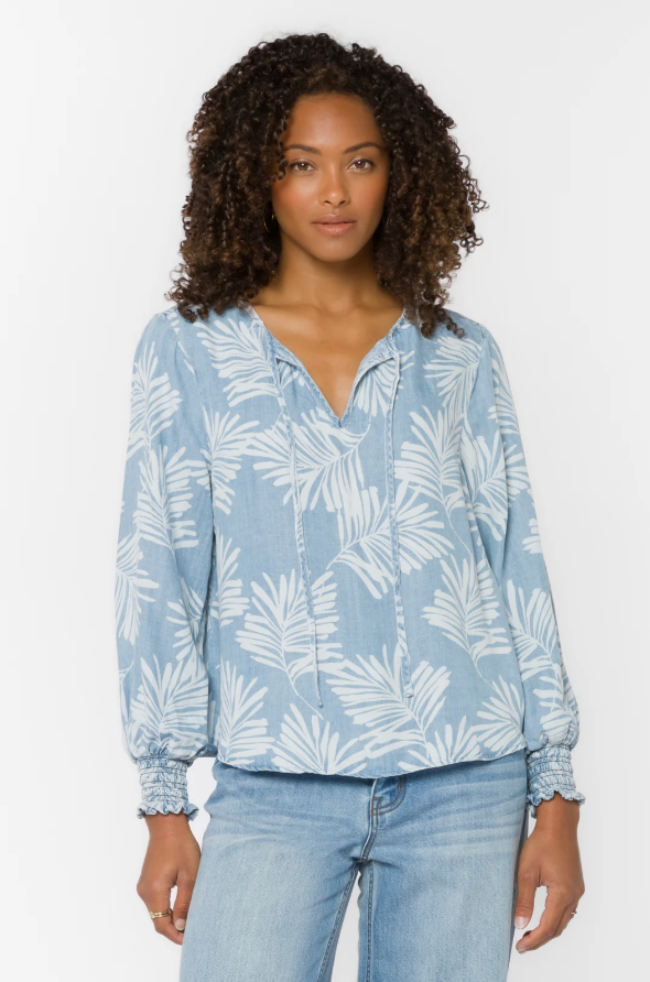 VELVET HEART - PENNY PALM LEAF TOP