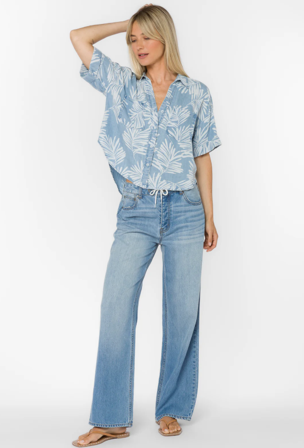 Alternative view of VELVET HEART - BRANDON PALM LEAF SHIRT