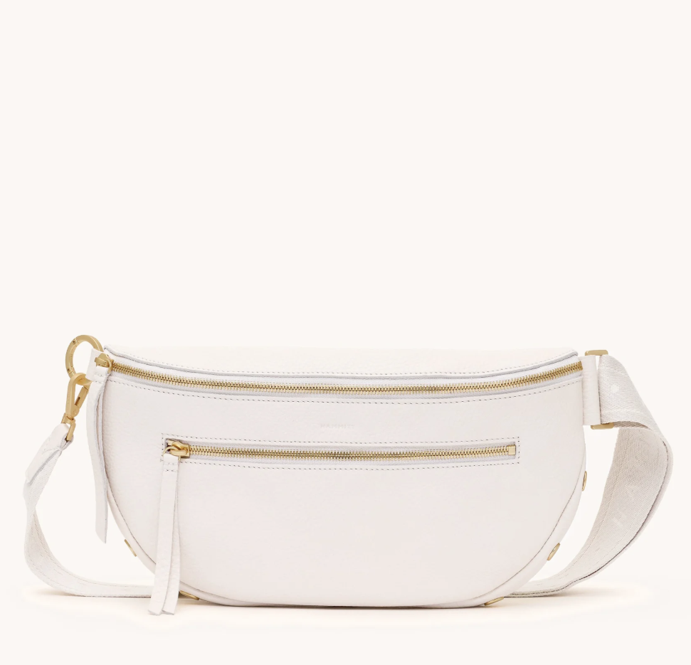 HAMMITT - CHARLES CROSSBODY LRG - CALLA LILY WHITE BRUSHED GOLD