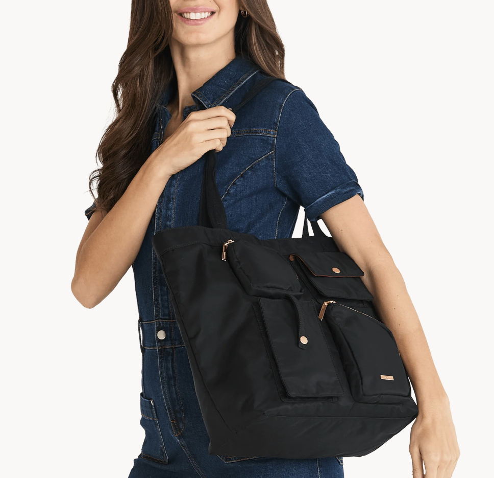 Alternative view of HAMMITT JOSIE TOTE BLACK NYLON CARGO GOLD