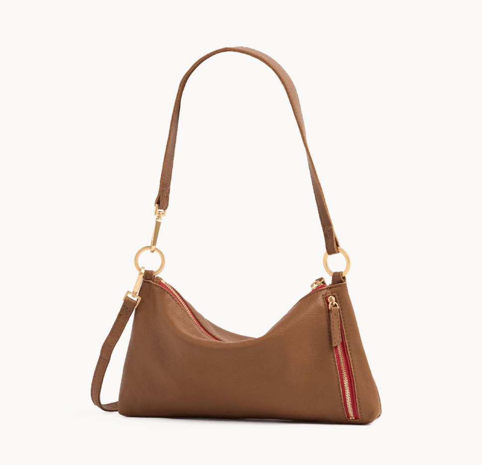 Alternative view of HAMMITT KYLE MAHOGNY PEBBLE BRUSHED GOLD RED ZIP