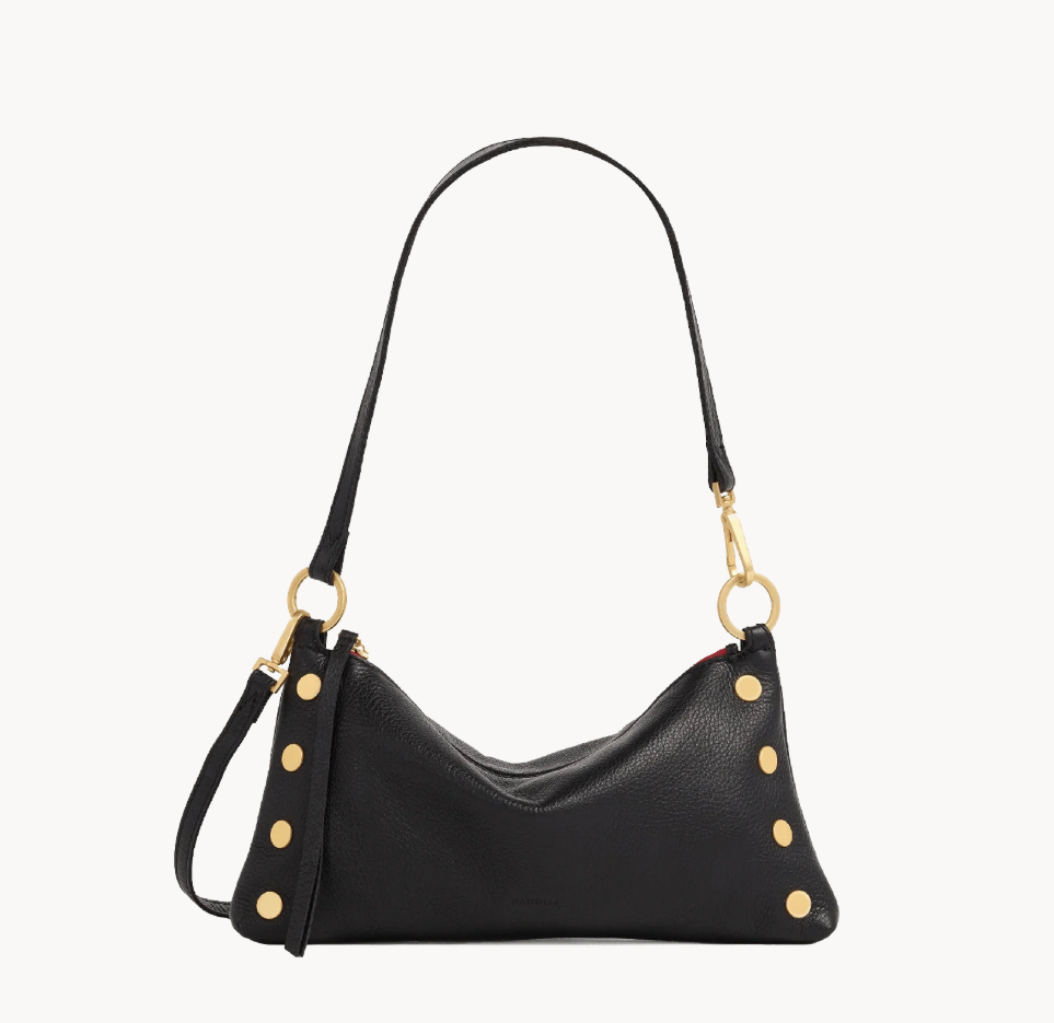HAMMITT KYLE BLACK BRUSHED GOLD RED ZIP