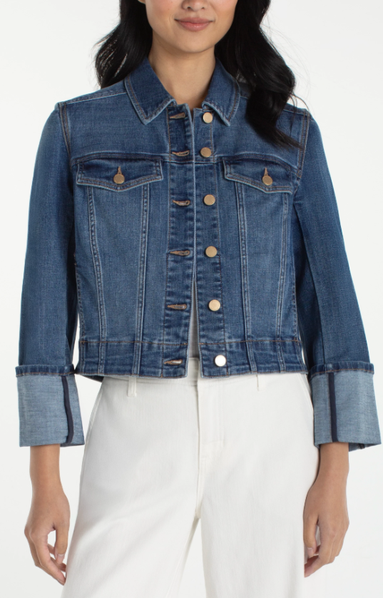 LIVERPOOL - BRACELET LENGTHHIGH CUFF TRUCKER JACKET - WEST WAYS