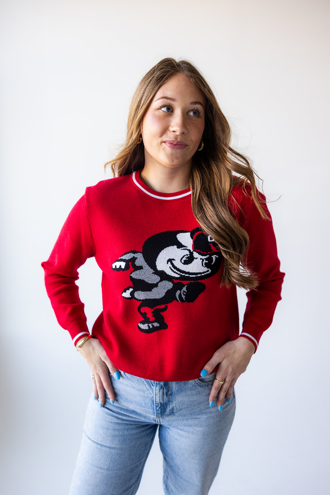 OHIO STATE WICKS WOVEN SWEATER