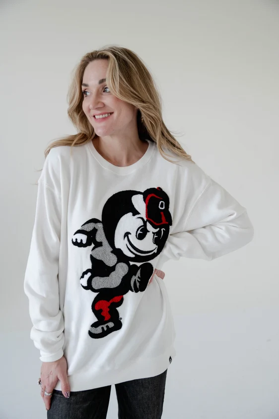 OHIO STATE MASCOT CHENILLE CREWNECK